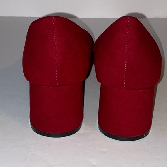 Simply Styled, Red Suede-Like Pumps, 9.5 - Picture 5 of 11